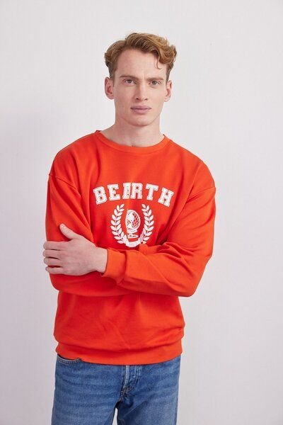 BEARTH Sweatshirt Unisex College Print Bio-Baumwolle (m)