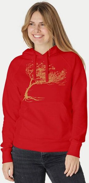 Peaces.bio - handbedruckte Biomode Bio-Damen-Kapuzensweater "Windytree"