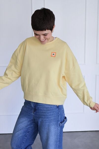 Kultgut Artdesign - Goodness Pulloversweater im Boxistyle / Little Flower