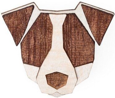 BeWooden Jack Russell Brosche aus Holz – nachhaltiger, handgemachter Hunde-Anstecker