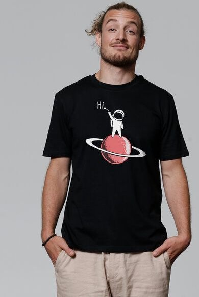 watapparel T-Shirt Unisex Astronaut says Hi