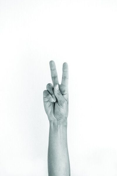 Photocircle Poster / Leinwandbild - Hands 5 - VEGAN - PEACE