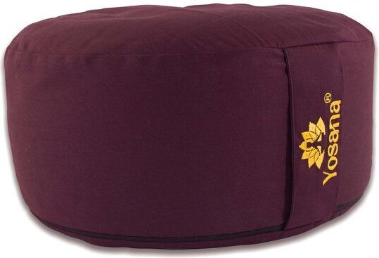Yosana Yogakissen XL, 35cm rund, Meditationskissen mit Deutscher Bio-Dinkelspelzen Füllung