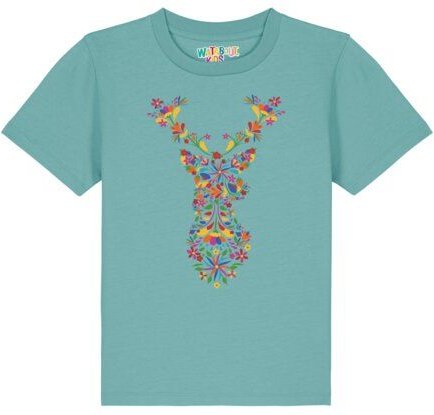 watabout.kids T-Shirt Kinder Floral Deer