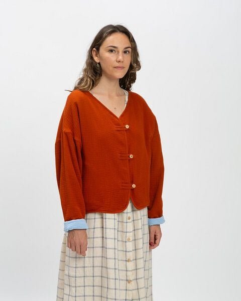 Matona Wendbare Jacke aus Musselin für Frauen / Reversible Muslin Jacket