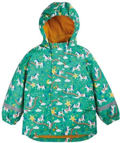 Frugi Bunte Kinder Regenjacke aus Post-Consumer-Polyester