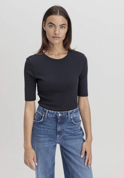 hessnatur Softrib Kurzarm-Shirt Slim aus Bio-Baumwolle und TENCEL Modal