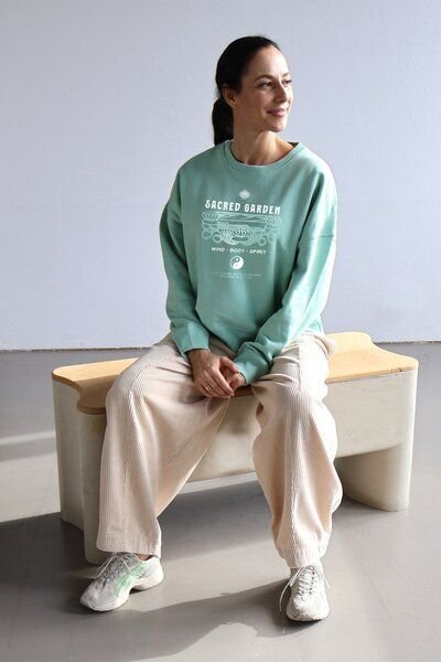 Kultgut Artdesign - Biofair- Pulloversweater Boxistyle / Sacred Garden