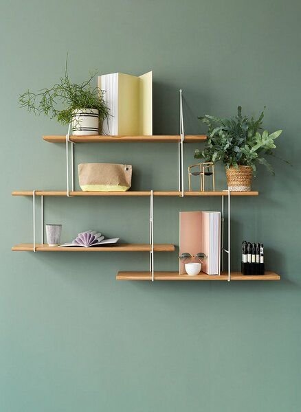 Hausen Wandregal Link shelf set 2 oak / white