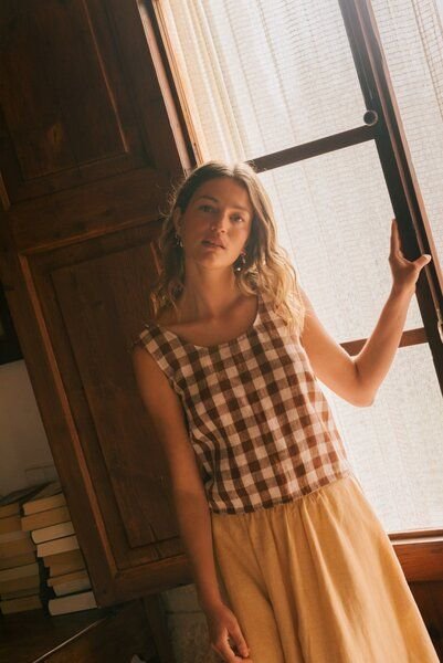 AmourLinen Schürzentop aus Leinen ELLA