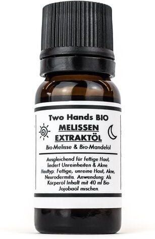 Thumbnail - Two Hands BIO Melissenextraktöl mit Bio-Melisse & Bio-Mandelöl - 2,5 % Extrakt - Bio Vegan