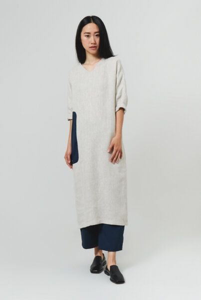 Elsien Gringhuis Kimonokleid mit grafischer Tasche