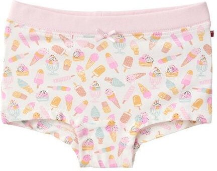 People Wear Organic Panty, weiß bedruckt, "Eis", Bio-Baumwolle