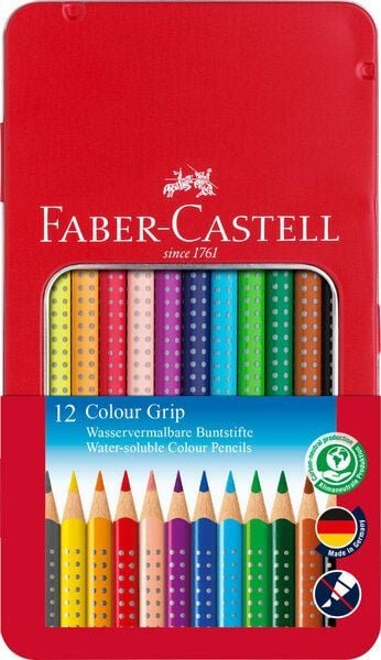 Thumbnail - Faber-Castell Buntstift Colour Grip 12er-Metalletui