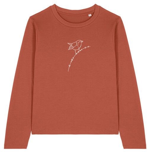 Brandless Basic Bio Damen Longsleeve Rotkehlchen 180 g/m² XXS - XXL