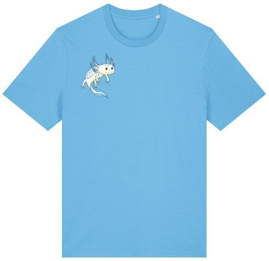 Spangeltangel T-Shirt bedruckt, Axolotl, nachhaltig, Tiere, Unisex, lustig, Biobaumwolle