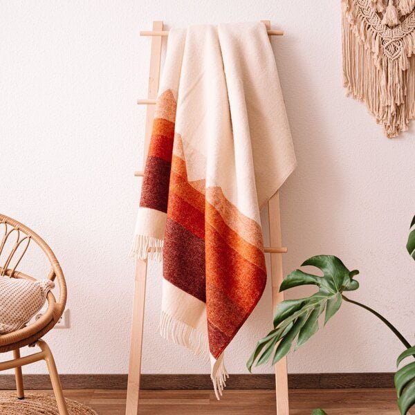 Steppenwolle Abenteuerdecke JAVA für Drinnen & Draußen | 100% Schurwolle