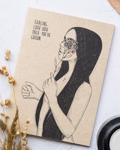 Oh Shanti Graspapier Notizheft "Look how much you`ve grown"