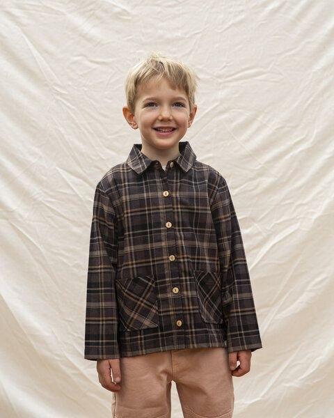 Matona Kariertes Hemd für Kinder aus Baumwoll-Flannel / Workshirt