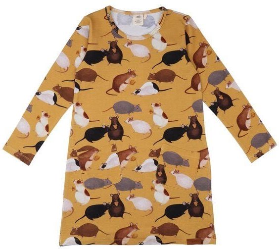 Kleid Gelb Bio Baumwolle Tunika - Walkiddy Spielmäuse, GOTS-zertifiziert, nachhaltig, allergikerfreundlich, umweltbewuss...