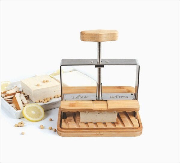 Susable Lily Press" Tofu- & Käsepresse mit 3 Druckstufen – Perfektes Trocknen / Hart und Soft Press-Stufen