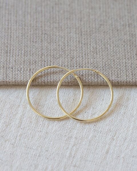 pikfine Minimalistische Creolen "Franka" 3 Größen // vergoldet