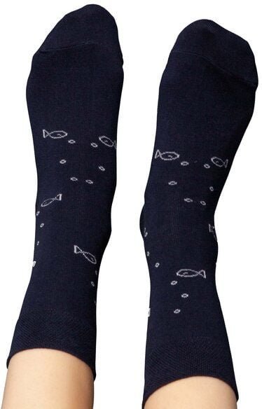FellHerz Socken mit Bio-Baumwolle Anker dunkelblau