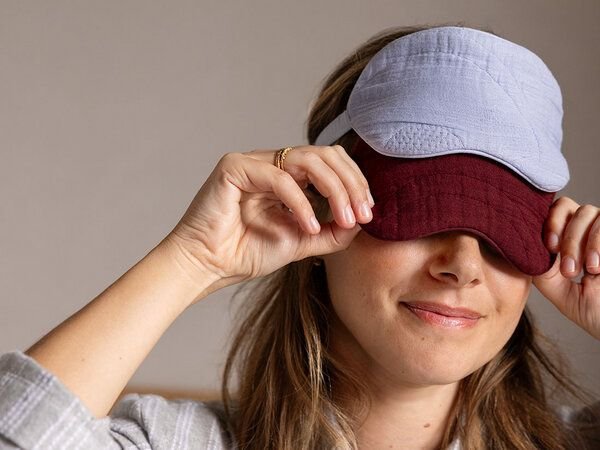 Schlafmaske "Yumeko" aus Musselin-Baumwolle