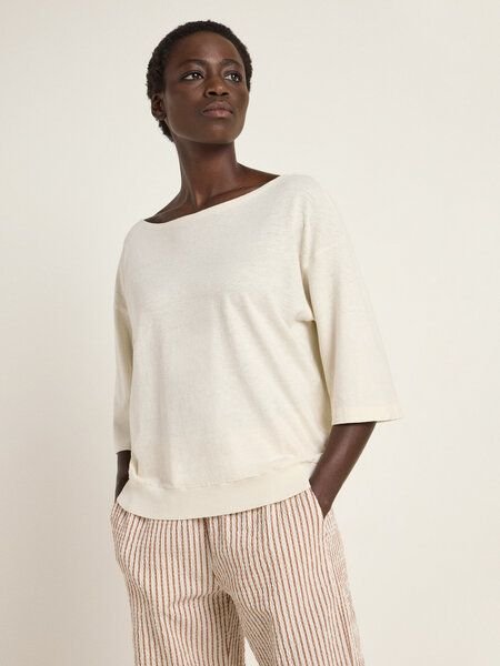 LANIUS Shirt mit überschnittener Schulter aus Hanf und Bio-Baumwolle