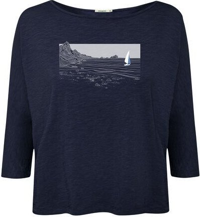 GREENBOMB Nature Set Sail Simper - Gemütliches Longsleeve aus Viskose (LENZING ECOVERO) Mix / hochwertiger Print / Fair ...