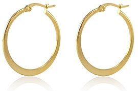 Flache Creolen von Elektropulli in verschiedenen Größen