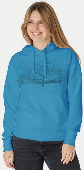 Thumbnail - Peaces.bio - handbedruckte Biomode Damen Hoodie Landscape