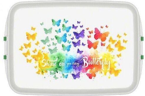 Biodora Lunchbox mit Druck Butterfly 12x18x5cm