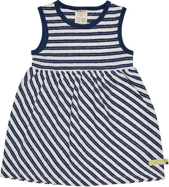 loud + proud Babys & Kinder Kleid Streifen mit Leinen, GOTS-zertifiziert