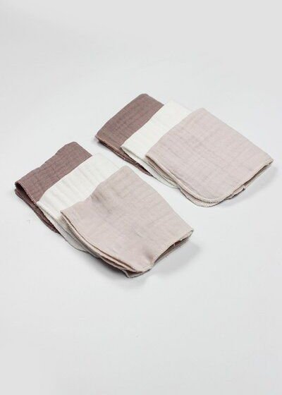 Thumbnail - bistyle Musselin-Mundtücher - extra dicker 4-lagiger - 20x20cm - 6er Pack - zertifiziert – Bio Baumwolle