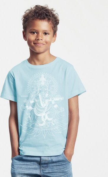 Peaces.bio - handbedruckte Biomode Bio-Kinder T-Shirt Ganesha