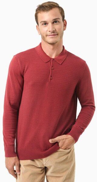 ORGANICATION Polokragenpullover aus Bio-Baumwolle