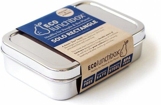 ECOlunchbox Solo Rectangle, rechteckige Brotdose aus Edelstahl