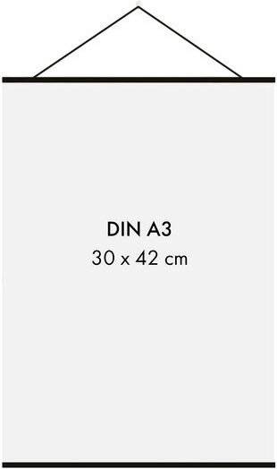 Sprintis Posterleiste Holz 30 cm, schwarz (DIN A4, DIN A3)