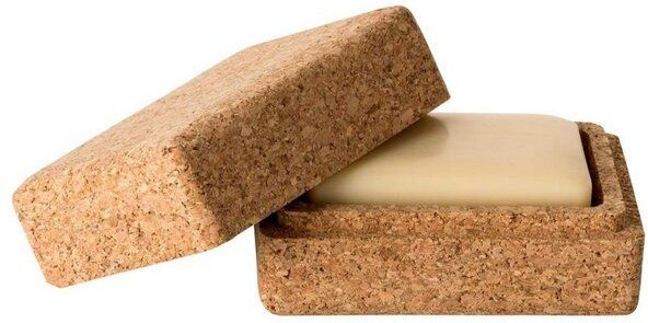 Kork-Deko Nachhaltige Seifendose aus Kork | Öko Seifenablage für Badezimmer & Reisen