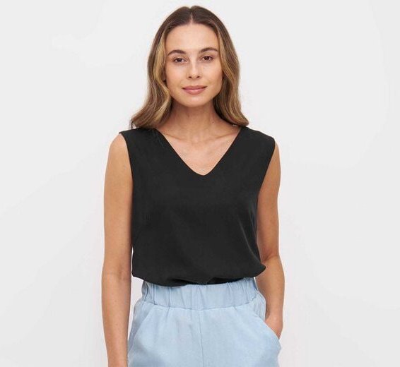 Thumbnail - WiDDA berlin Bluse NENA in Schwarz aus Tencel