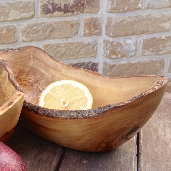Thumbnail - Olivenholz erleben Obstschale oval rustikal (ca. 30 - 33 cm) aus Olivenholz