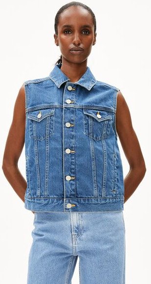 ARMEDANGELS ERSAA Damen Jeansweste aus recycelter Baumwolle