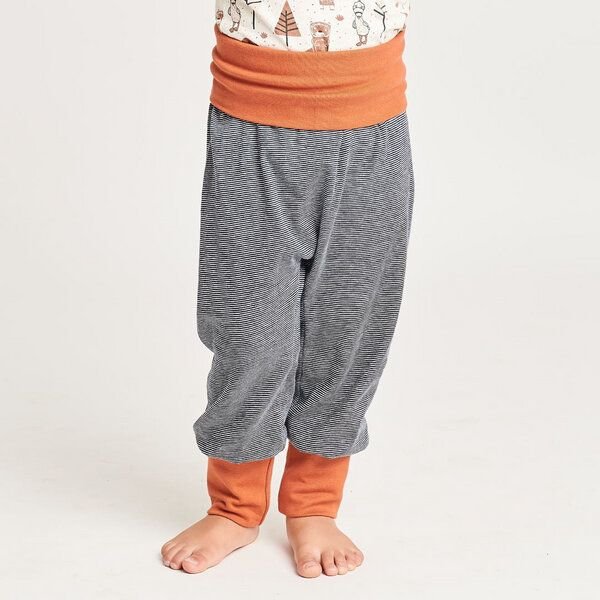 Cheeky Apple Pumphose aus Bio-Baumwolle "Ringel" Weiß/Navy