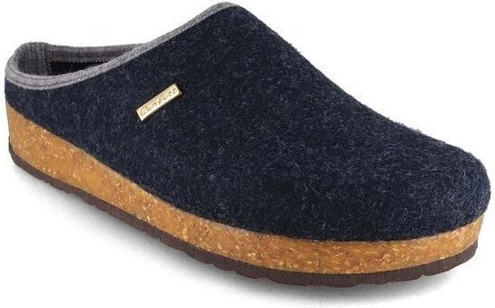 Tuffeln Vegane Hausschuhe im Tiroler Clogs Design - Unisex Filzpantoffeln mit Korkfußbett
