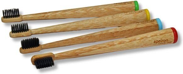 apeiron Bambus Zahnbürste, natur (farbig sortiert)