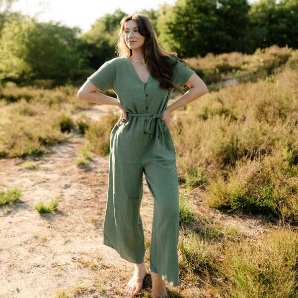 Thumbnail - NORDLICHT Musselin Jumpsuit Lara aus Bio-Baumwolle