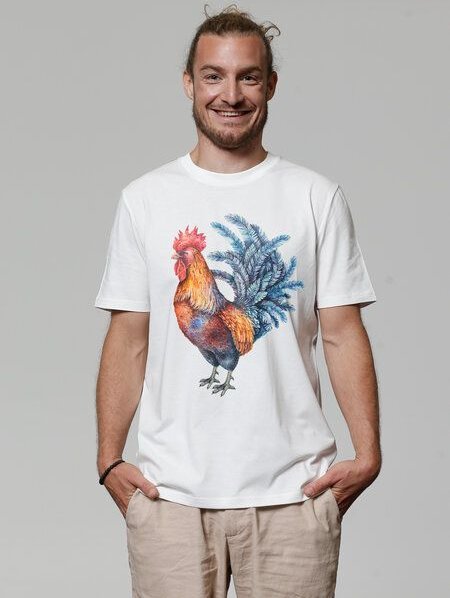 watapparel T-Shirt Unisex Grimmiger Gockel