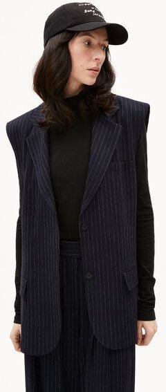 ARMEDANGELS AAVEST PINSTRIPE - Damen Blazer Loose Fit aus LENZING ECOVERO Viskose Mix