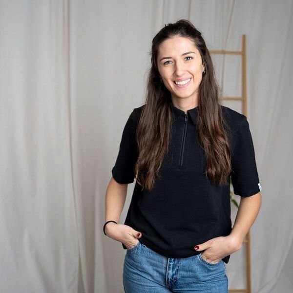 Vresh Clothing Verena - Zip Polo aus Tencel-Mix Pique